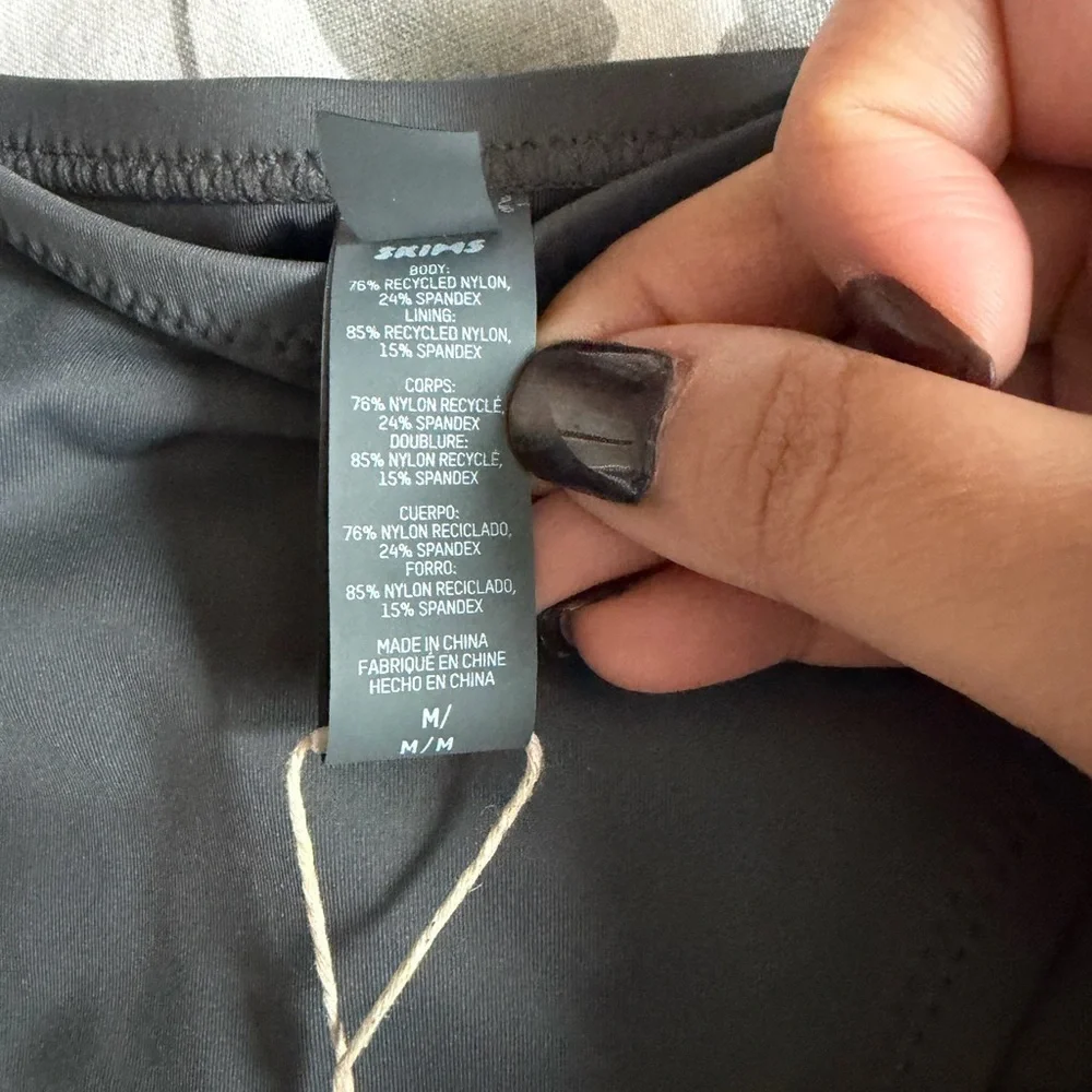 SKIMS Recycled Swim Mid Coverage Bottom – Gunmetal | Size M - Picture 5 of 5